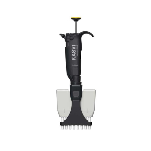 Micropipeta Multicanal 8 Canais Premium Black Kasvi
