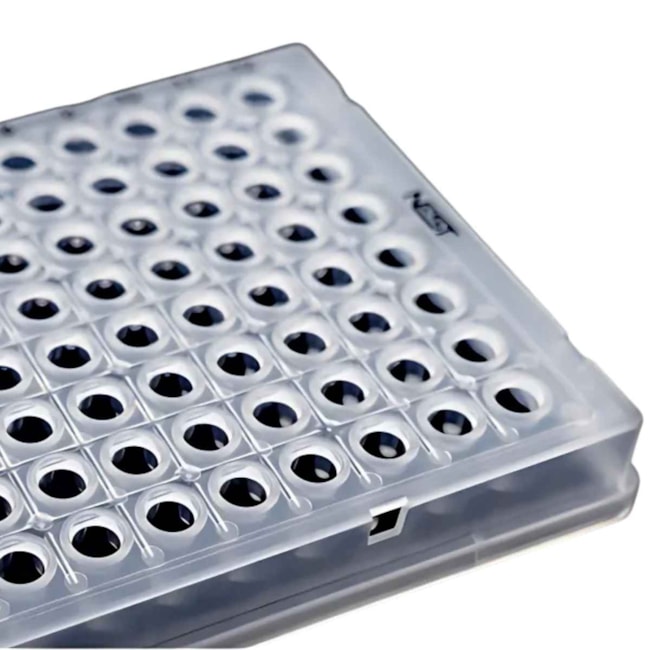 Microplaca de PCR 96 Poços 0,1ml Com Borda Incolor Corte H1 Pacote com 25un-aaa5edab-b9ad-48e4-b01a-39b38823aa80