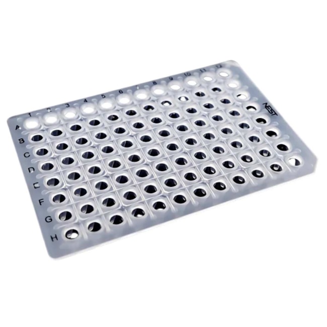Microplaca de PCR 96 Poços 0,1ml Sem Borda Incolor Corte H12 Pacote com 25un-46af0885-a2a3-4616-b7e0-2f1894202923