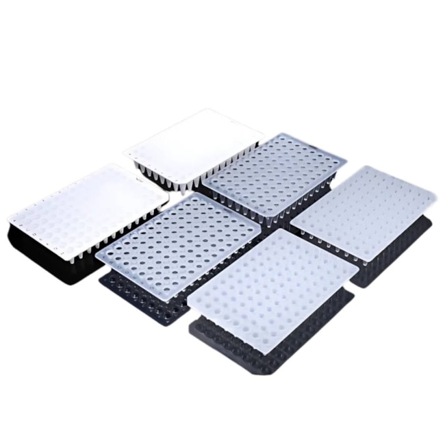 Microplaca de PCR 96 Poços 0,1ml Sem Borda Incolor Corte H12 Pacote com 25un-9e023fdb-4161-49ea-bf18-eb4ca4d56074