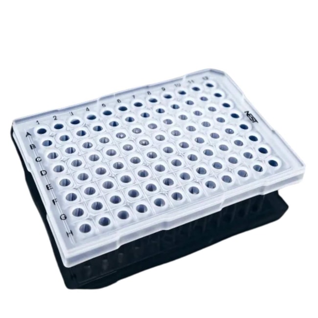 Microplaca de PCR 96 Poços 0,2ml Meia Borda Incolor Corte A12 Pacote com 25un-c3c197f7-5f62-4f42-9278-1a029ba066a9