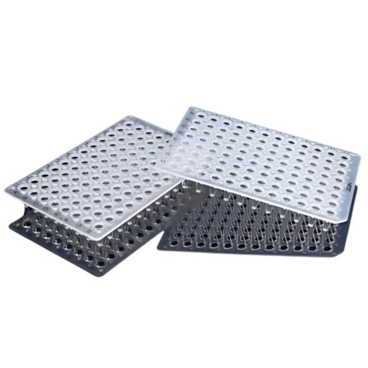 Microplaca de PCR 96 Poços 0,2ml Sem Borda Incolor Corte H1 Pacote com 25un
