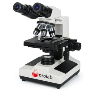 Microscópio Biológico Binocular 1600X Luz de Led