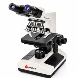 Microscópio Biológico Binocular 1600X Luz de Led