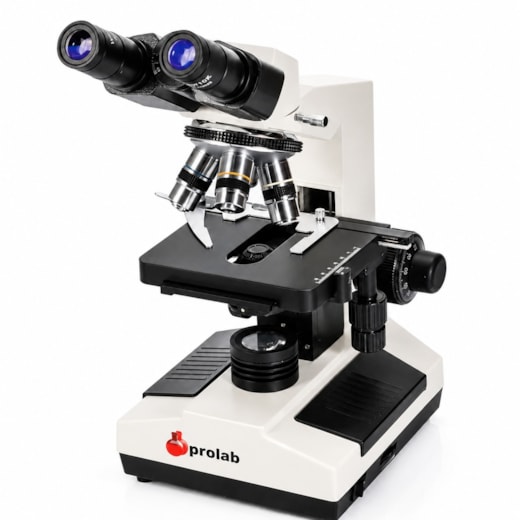 Microscópio Biológico Binocular 1600X Luz de Led