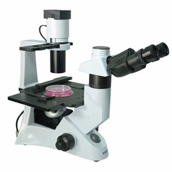 Microscópio Invertido Biológico Trinocular