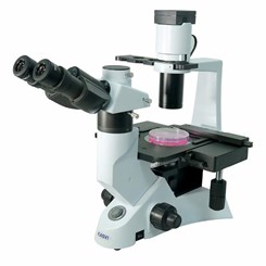 Microscópio Invertido Biológico Trinocular