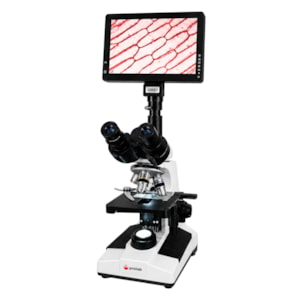 Microscópio Trinocular 1600X Com Câmera Tela LCD 9