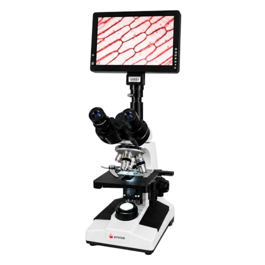 Microscópio Trinocular 1600X Com Câmera Tela LCD 9