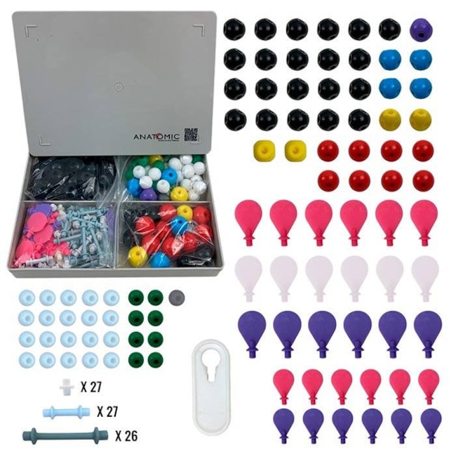 Modelo Estrutura Molecular Orgânica e Inorgânica com 178 Peças para Química-5c7ccc1d-2f42-49ae-a289-9b483e7210eb