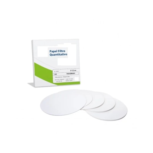 Papel Filtro Quantitativo Faixa Branca 185mm