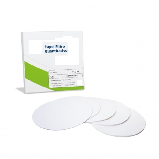 Papel Filtro Quantitativo Faixa Branca 70mm
