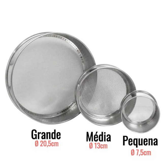 Peneira Granulométrica Inox ASTM 1/4
