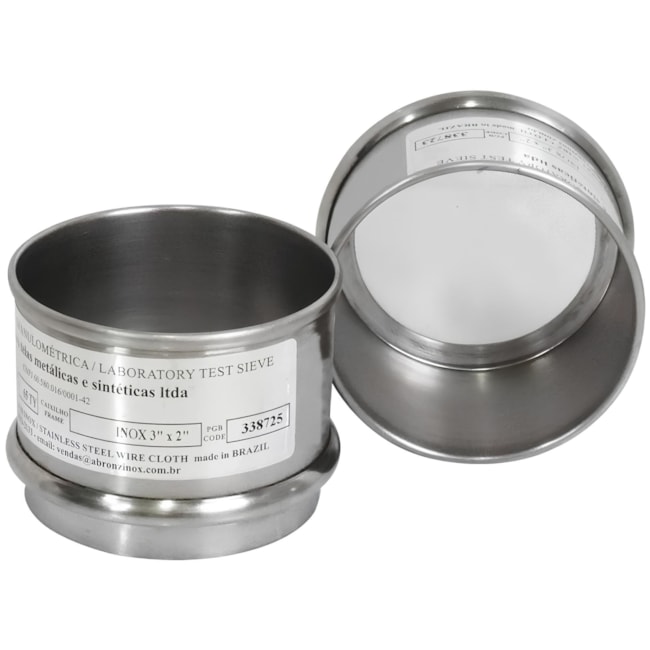 Peneira Granulométrica Inox ASTM 120 Tyler 115 Pequena-e602a303-4959-460b-8df3-8cde34354289