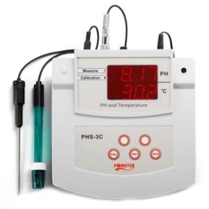 Phmetro de Bancada Faixa 0 a 14 Compensação Automática de Temperatura