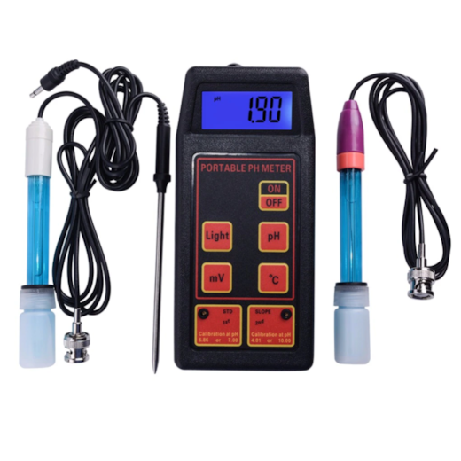 Phmetro Portátil  Faixa de PH 0 a 14 Com Sensor de Temperatura