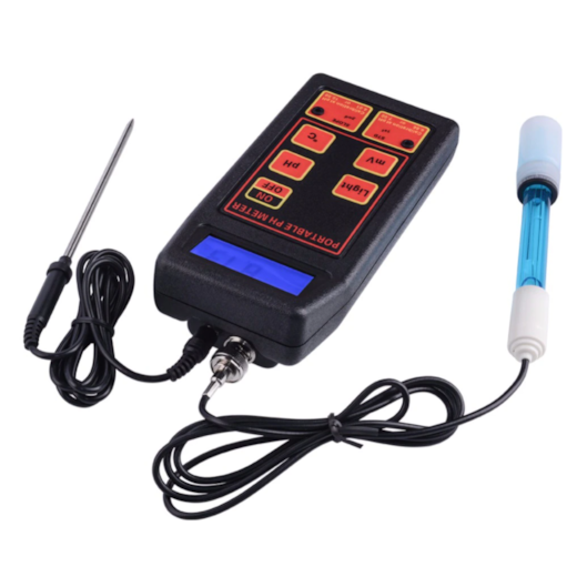 Phmetro Portátil  Faixa de PH 0 a 14 Com Sensor de Temperatura