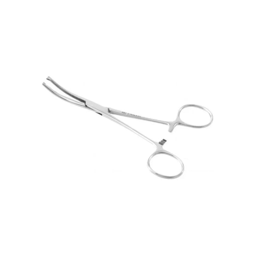 Pinça Kocher Hemostática Curva 24cm 1x2 Dentes