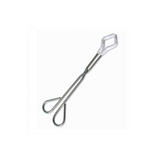 Pinça Para Frasco e Balão Revestidas Com Tecido de Fibra Cerâmica em Aço Inox