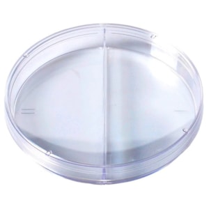 Placa De Petri 90x15mm Descartável Estéril Com 2 Compartimentos Caixa Com 300 Unidades