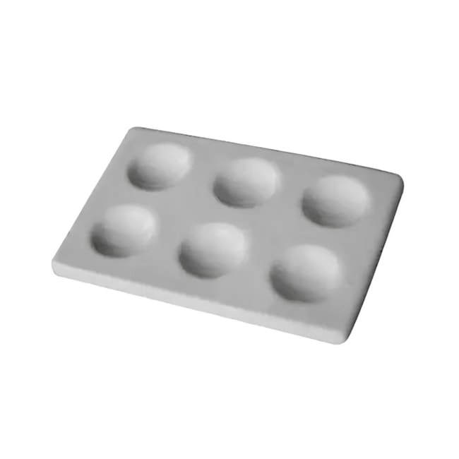 Placa de Toque de Porcelana 6 cavidades-d12eb1d8-a0bc-4976-bff5-99d016a6826f