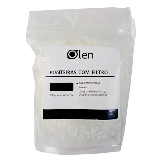 Ponteira Com Filtro 1 - 100ul Livre de Rnase Dnase Pacote 1000 Unidades