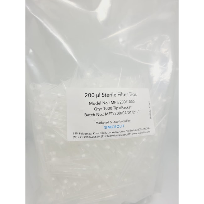 Ponteira Com Filtro Livre De DNASE/RNASE 200UL-9b55ddb1-af32-4b33-b612-4305252552d0