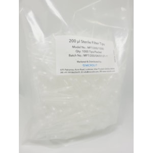 Ponteira Com Filtro Livre De DNASE/RNASE 200UL