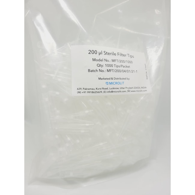 Ponteira Com Filtro Livre De DNASE/RNASE 200UL-5118fc5d-73ae-4b82-bbbc-0dfb75d5a7f8