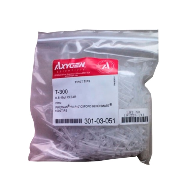 Ponteira Sem Filtro 10µL  Axygen T-300 Pacote 1000 unidades-ec13f52c-0cc7-4318-abee-28dc5a6cf4c1