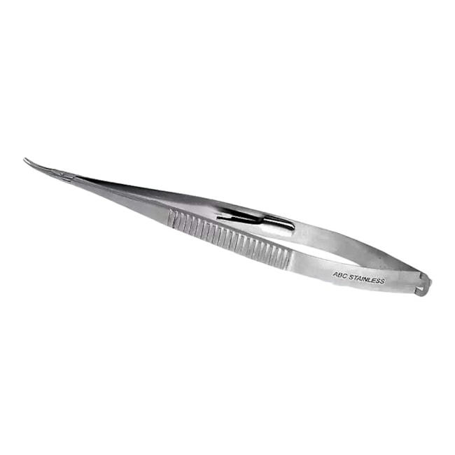 Porta Agulha Castroviejo Curvo C/Trava 14cm-dcb4410b-3971-433d-8dd6-5d74f03ed699