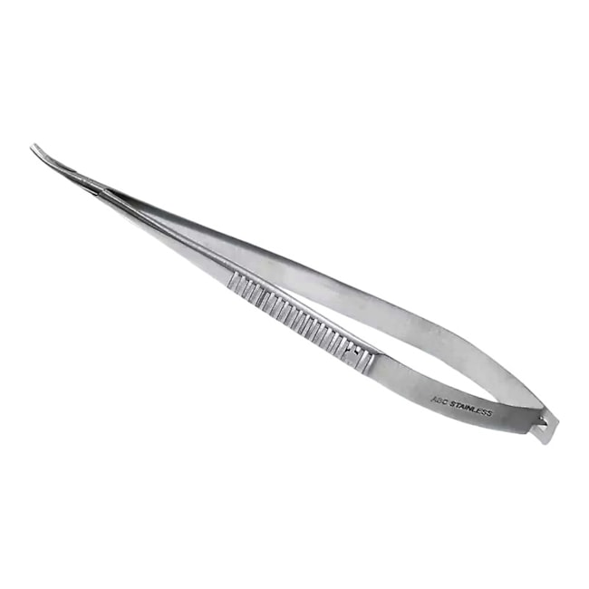 Porta Agulha Castroviejo Curvo S/Trava 15cm-f21f4d1f-8638-4e9a-aea6-a507b3430c7b