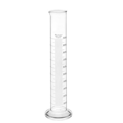 Proveta Graduada Base Redonda de Vidro 1000ml - Prolab Loja