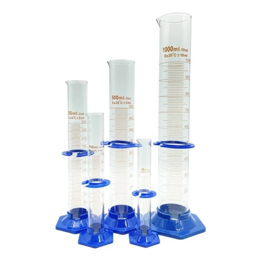 Proveta Graduada de Vidro Com Base de Polipropileno 10ml
