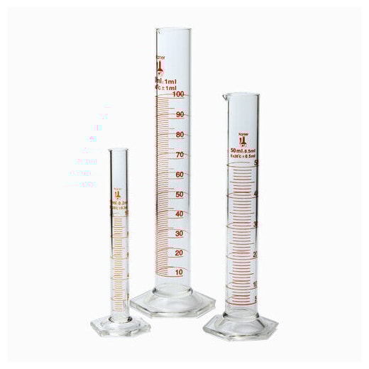 Proveta Graduada de Vidro Com Base de Vidro 50ml