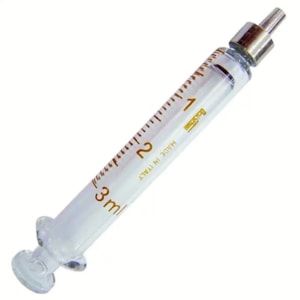 Seringa de Vidro Bico Luer Lock 3ml