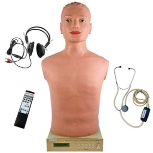 Simulador Avançado Torso para Habilidades Médicas de Ausculta Cardiopulmonar com controle Remoto