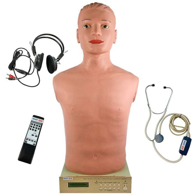 Simulador Avançado Torso para Habilidades Médicas de Ausculta Cardiopulmonar com controle Remoto-62dcf3db-49e0-4287-91dc-f0bd3ed44ea3