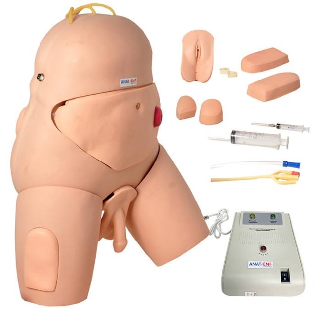 Simulador de Cateterismo Vesical Bissexual, com Dispositivo de Controle e Cuidados com Colostomia-bc72e54f-d53a-4a63-a037-ab8399df304a