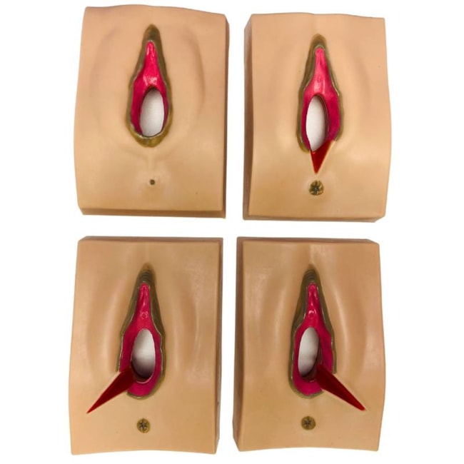 Simulador de Episiotomia para Treinamento Obstétrico - Kit com 4 Unidades-459e8f7c-d4af-423f-b130-e18d20ad4835