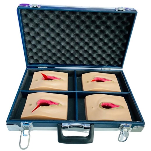 Simulador de Episiotomia para Treinamento Obstétrico - Kit com 4 Unidades