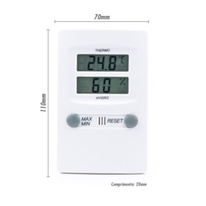 Termo-Higrometro Digital -10 a +60C com Max/Min - Incoterm 7429.02
