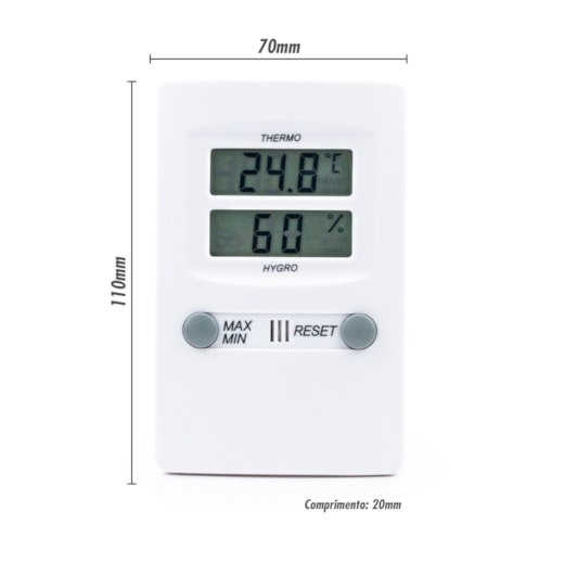 Termo-Higrometro Digital -10 a +60C com Max/Min - Incoterm 7429.02