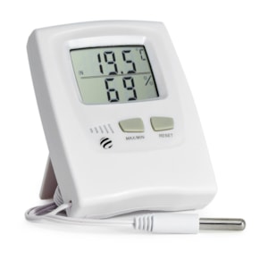 Termo-Higrometro Digital Branco Interno/Externo -50 a +70C - Incoterm 7666.02