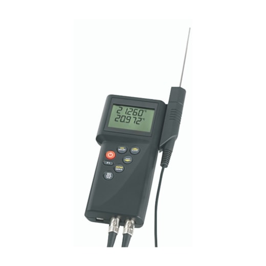 Termometro Digital de Alta Precisao P795 com Datalogger e 2 Entradas - Incoterm 7729.02.0.00