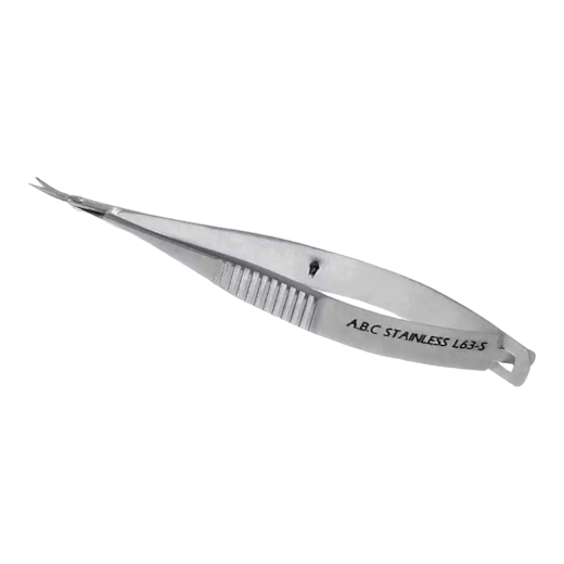 Tesoura Vannas Para Microcirúrgia 8cm Curva
