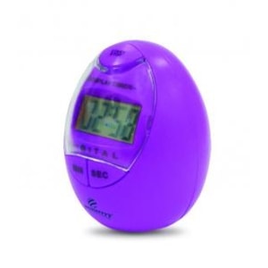 Timer Digital de Cozinha tipo Ovo Lilas com Alarme - Incoterm 7770.03