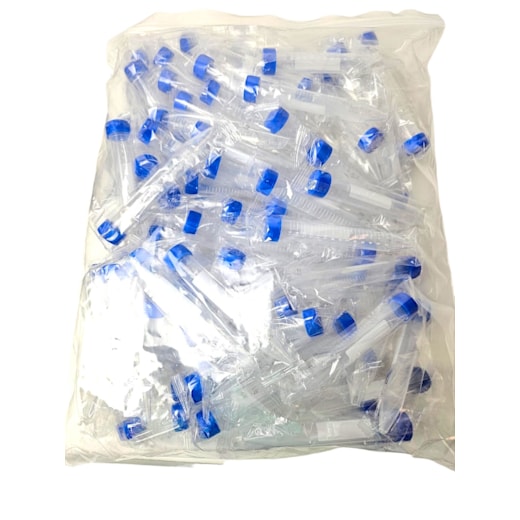 Tubo para Centrífuga Tipo Falcon 15ml Estéril Embalagem Individual Pacote com 100 Unidades