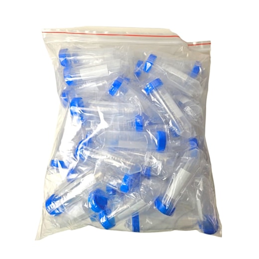 Tubo para Centrífuga Tipo Falcon 50ml Estéril Embalagem Individual Pacote Com 50 Unidades