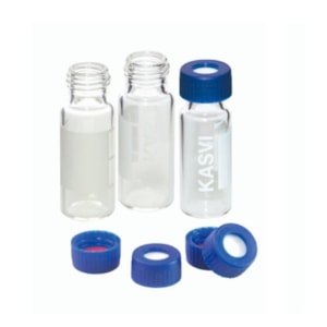 Vial De Vidro Com Tampa de Rosca 1,5ml e Septo Pacote com 100 Unids